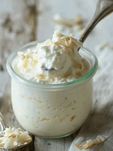 No-Bake Tropical Cottage Cheese Coconut Pudding