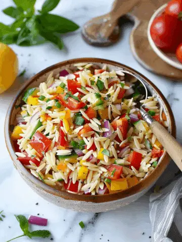 Rainbow Orzo Salad