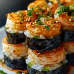 Spicy Shrimp Sushi Stacks