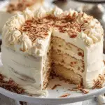 White German Chocolate Cake with a Cheesecake Center