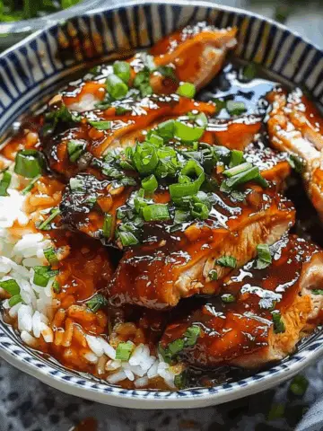 Caramelised Soy Chicken in Garlic Ginger Broth with Rice