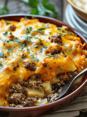 Cheesy Ground Beef and Potato Casserole