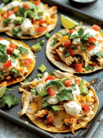 Mexican Rotisserie Chicken Tostadas