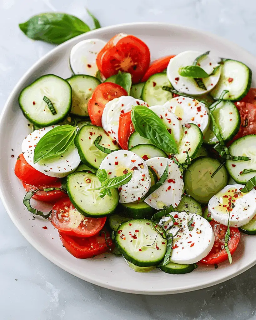 Cucumber Caprese Salad
