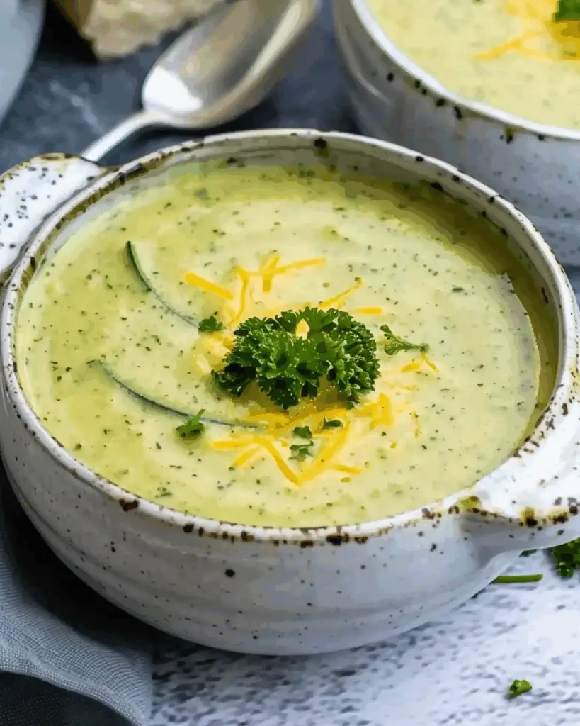 Creamy Cheesy Zucchini Soup