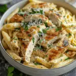 Healthy Garlic Parmesan Chicken Pasta Recipe