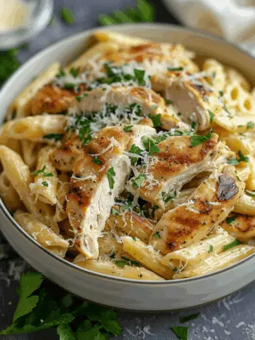 Healthy Garlic Parmesan Chicken Pasta Recipe