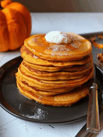 Pumpkin Cottage Cheese Pancakes