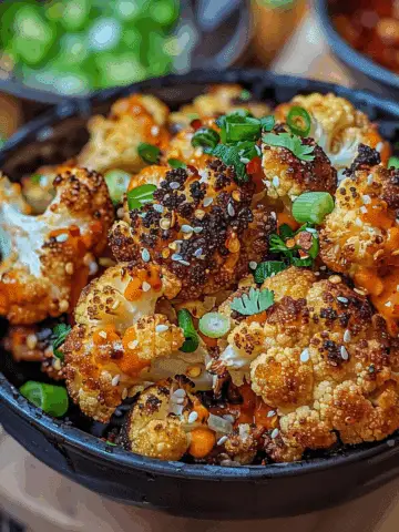 Sweet and Spicy Baked Cauliflower
