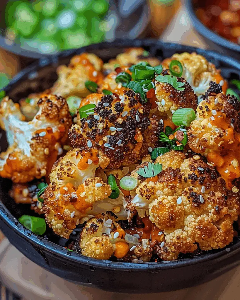 Sweet and Spicy Baked Cauliflower
