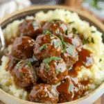 Slow Cooker Salisbury Steak Meatballs