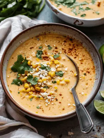 Creamy Mexican Street Corn Soup Recipe