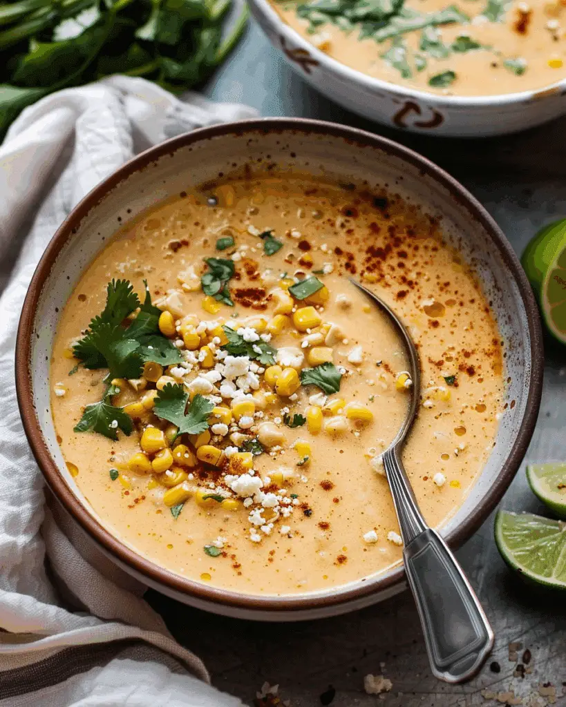 Creamy Mexican Street Corn Soup Recipe