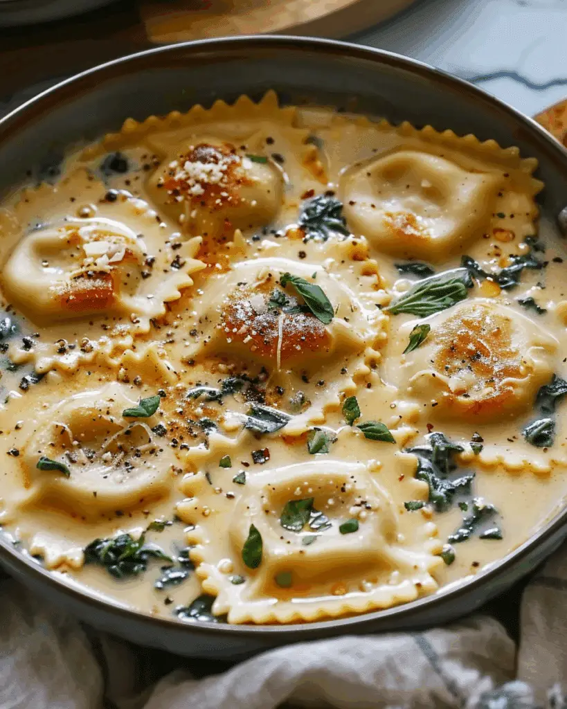 Creamy Tuscan Ravioli Soup: A Comfort Dish