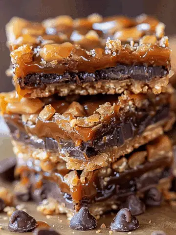 Gooey Caramel Chocolate Bars
