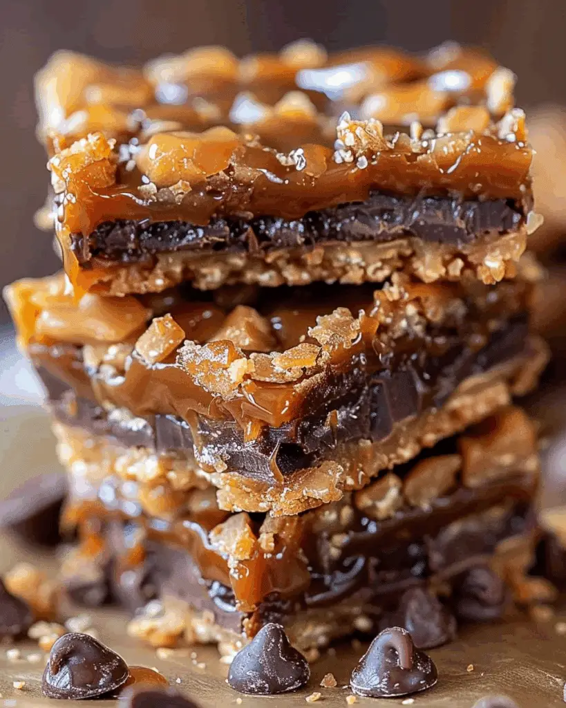 Gooey Caramel Chocolate Bars