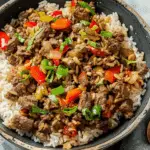 Beef and Pepper Rice Bowl