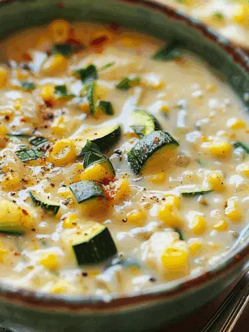 Creamy Summer Corn and Zucchini Chowder