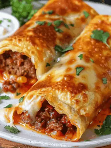 Crispy Beef and Cheese Chimichangas