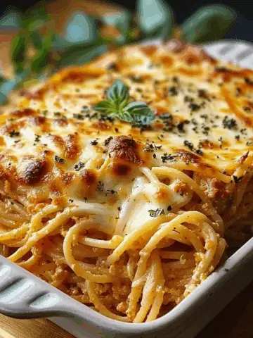 Baked Cream Cheese Spaghetti Casserole