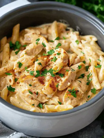 Crock Pot Creamy Cajun Chicken Pasta
