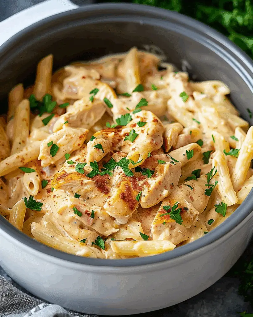Crock Pot Creamy Cajun Chicken Pasta