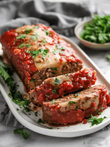 Italian-Style Stuffed Meatloaf with Cheese and Spinach
