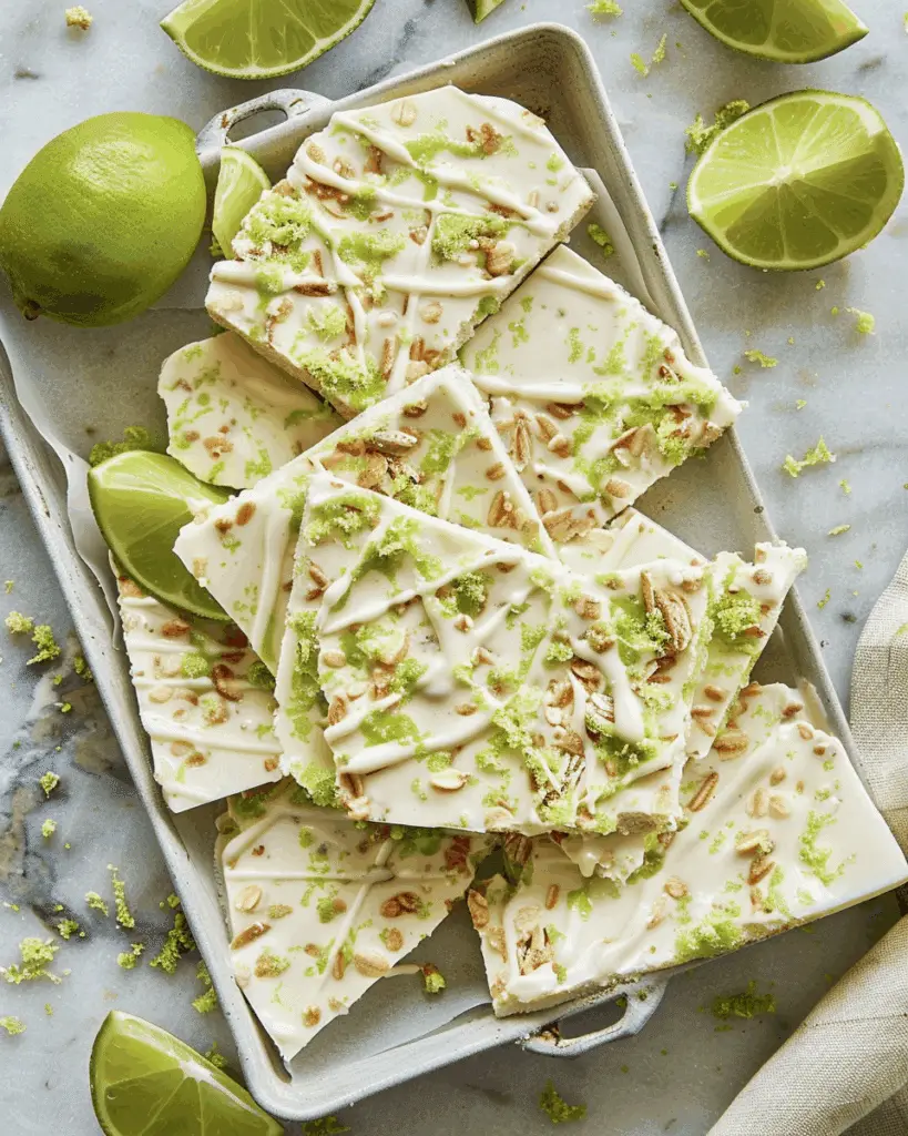 High-Protein Key Lime Pie Yogurt Bark