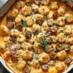Creamy Butternut Squash Gnocchi with Sausage and Herbs