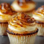 Vanilla Bean Crème Brûlée Cheesecake Cupcakes