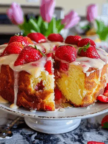 Strawberry Pineapple Pound Cake