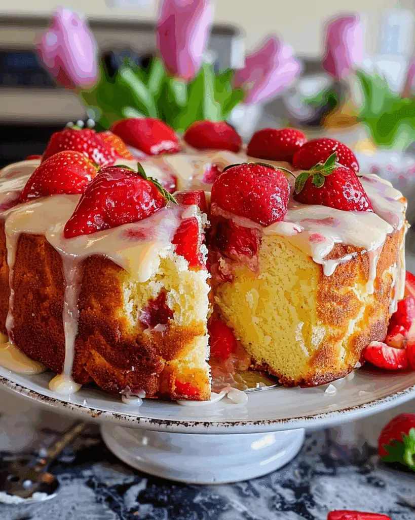 Strawberry Pineapple Pound Cake