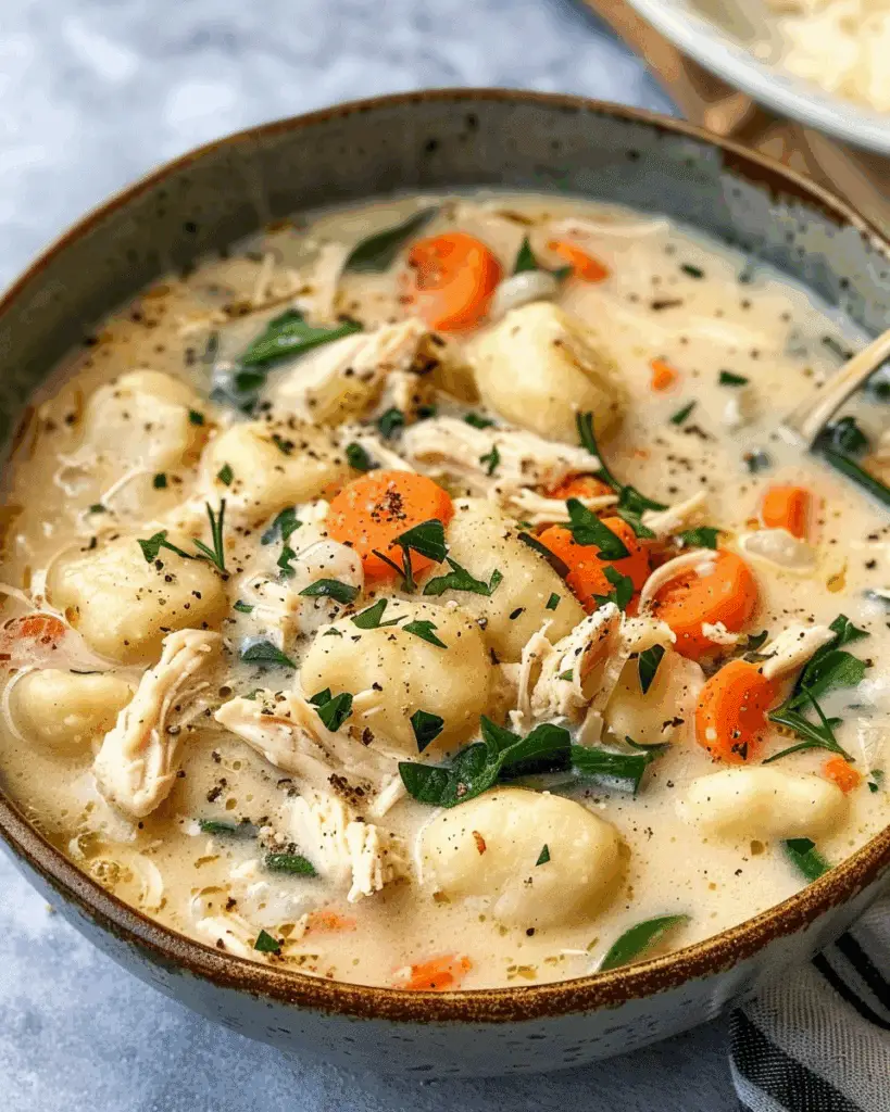 Tasty Rotisserie Chicken Gnocchi Soup