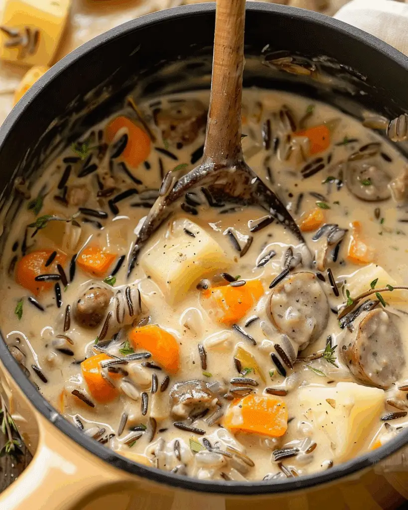 Creamy Sausage and Wild Rice Potato Chowder