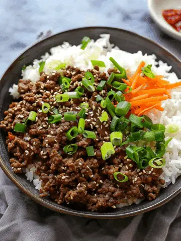 Korean Ground Beef Bowl