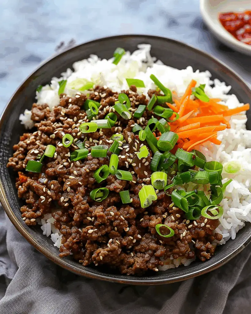 Korean Ground Beef Bowl