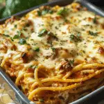 Baked Cream Cheese Spaghetti Casserole