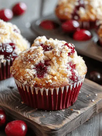 Cherry Cobbler Muffins with Streusel Topping