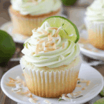Coconut Cupcakes with Lime Buttercream Frosting