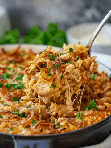 Homemade French Onion Chicken Rice