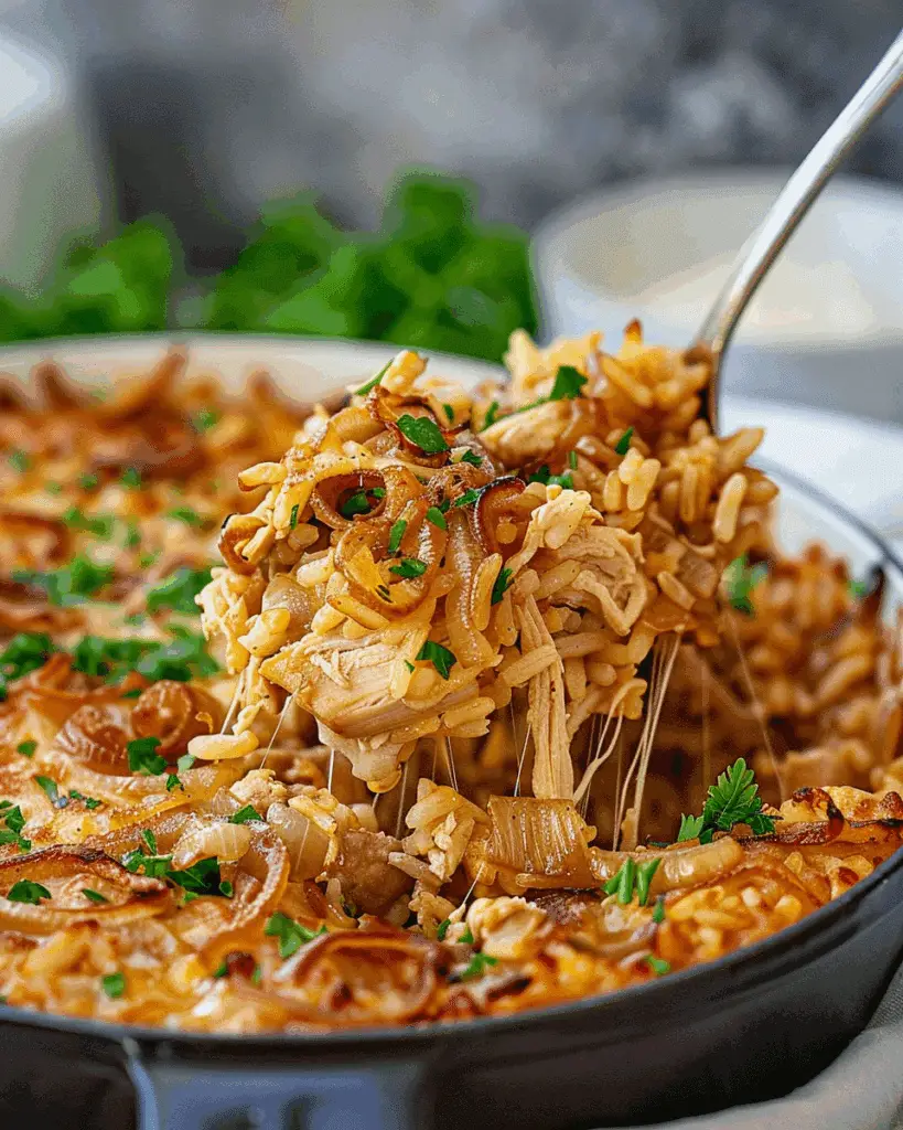 Homemade French Onion Chicken Rice