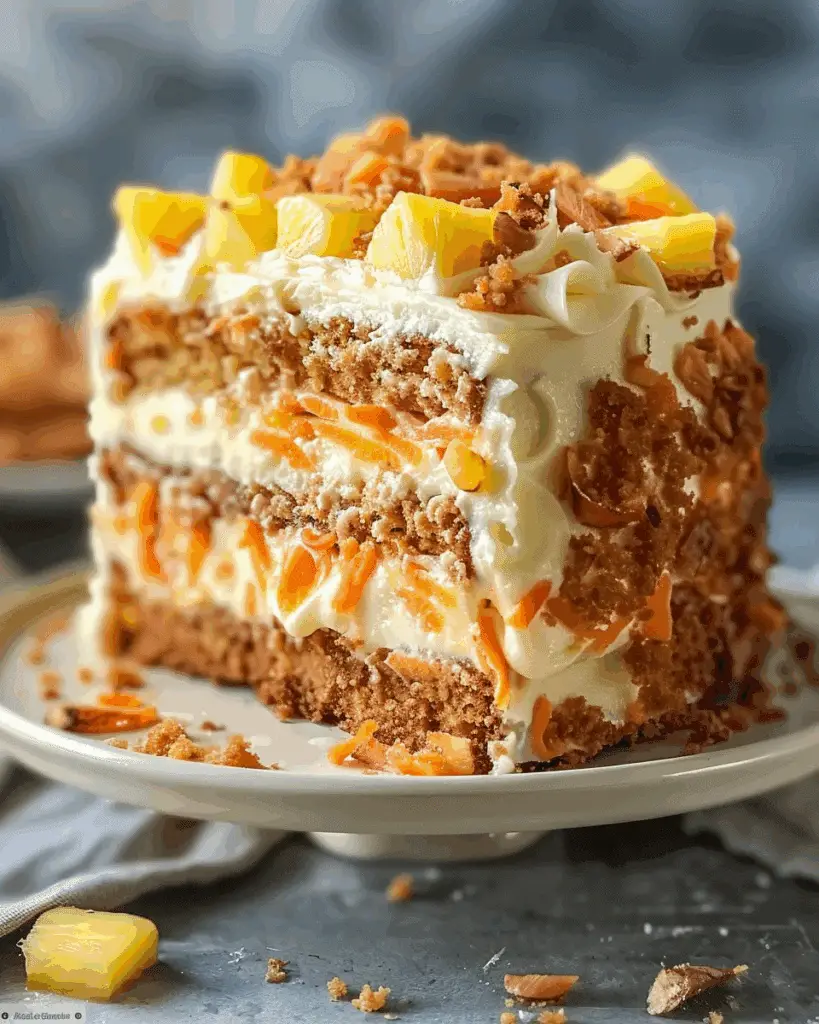 Moist Carrot Cake with Pineapple and Cream Cheese Frosting