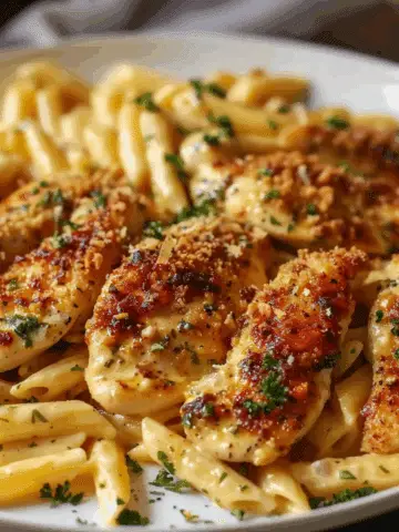 Cheesy Garlic Butter Chicken Pasta