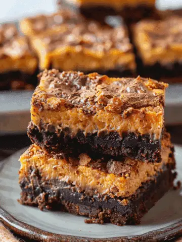 Chocolate Pumpkin Cheesecake Bars