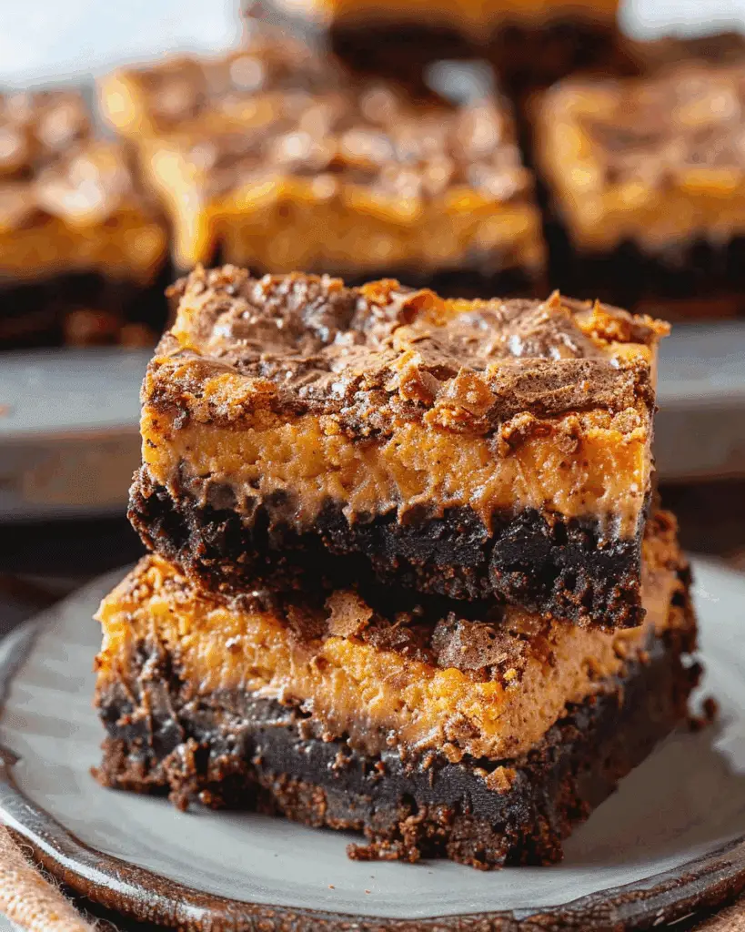 Chocolate Pumpkin Cheesecake Bars