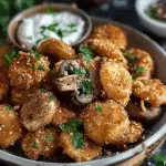 Crispy Garlic Mushroom Bites