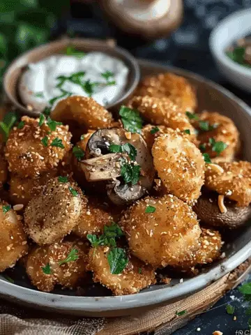 Crispy Garlic Mushroom Bites