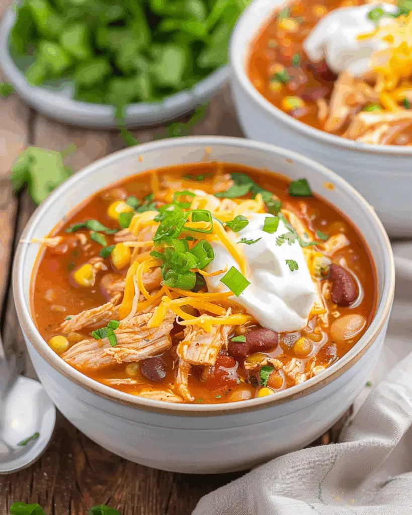 Crockpot Buffalo Chicken Chili