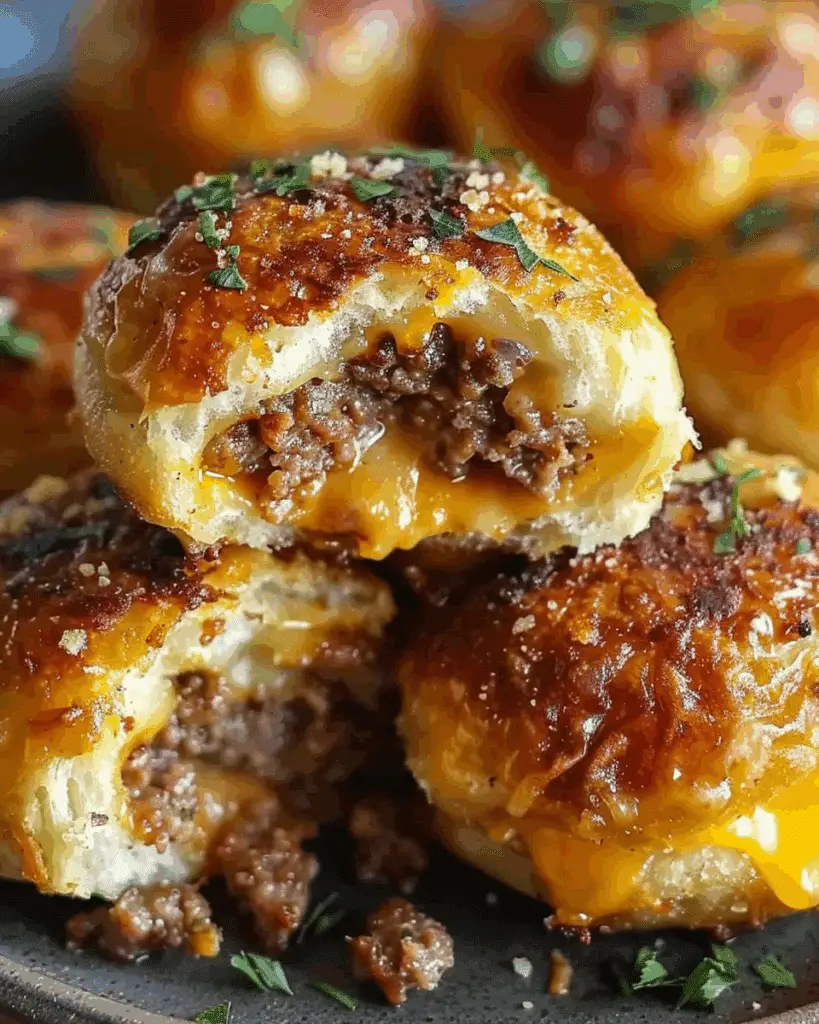 Garlic Cheeseburger Bombs