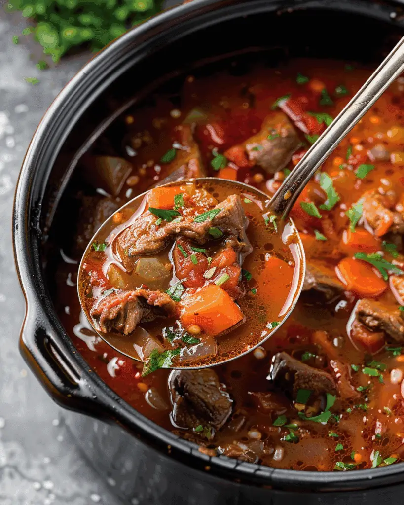 Hearty Italian-Style Beef and Vegetable Soup